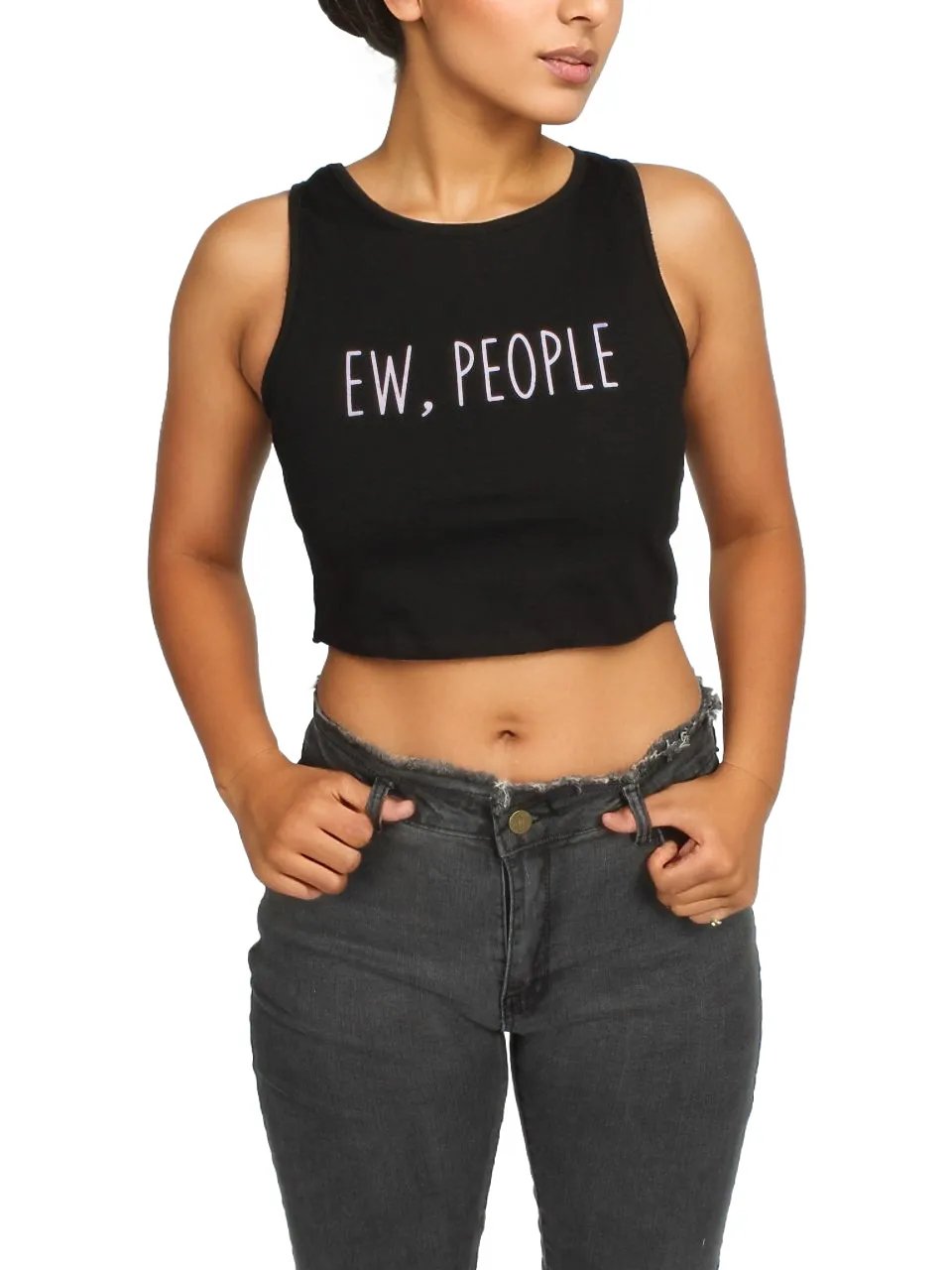 Letter Graphic Tank Crop Top XD21