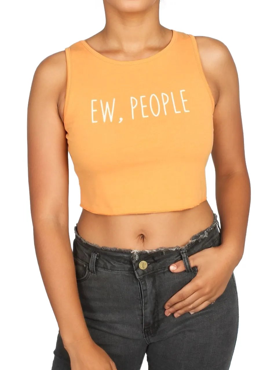 Letter Graphic Tank Crop Top XD21