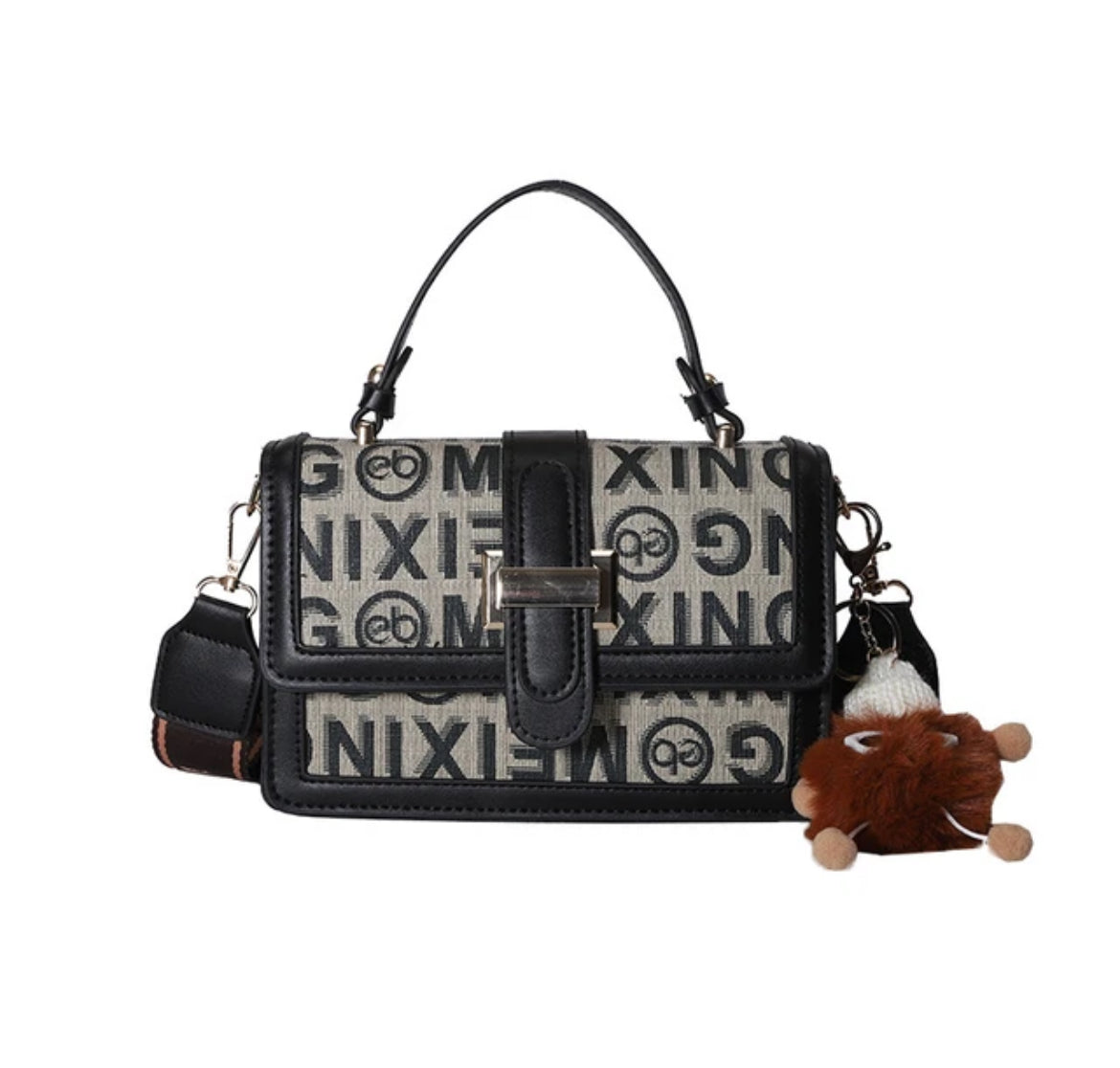 Letter printing portable casual shoulder crossbody bag XD21