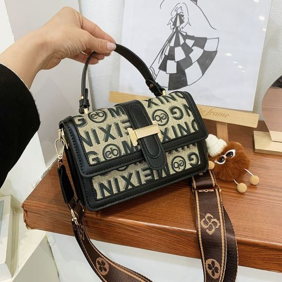 Letter printing portable casual shoulder crossbody bag XD21