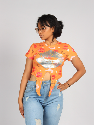 Lips Summer Crop Top XD21