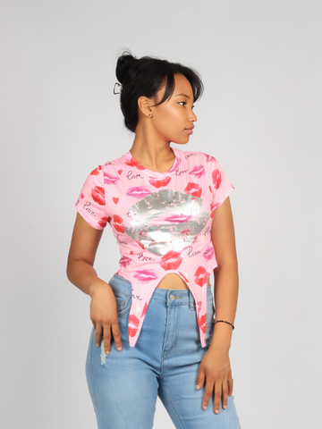 Lips Summer Crop Top XD21