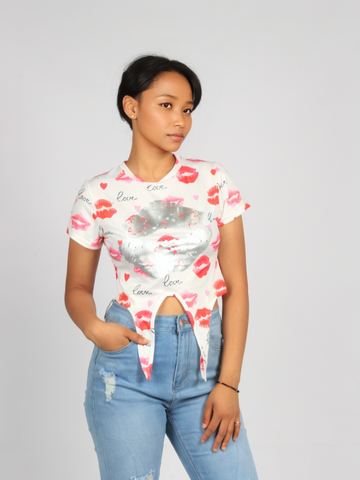 Lips Summer Crop Top XD21