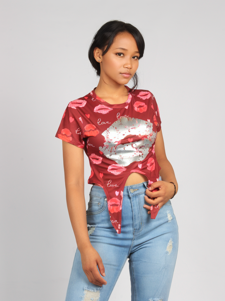 Lips Summer Crop Top XD21