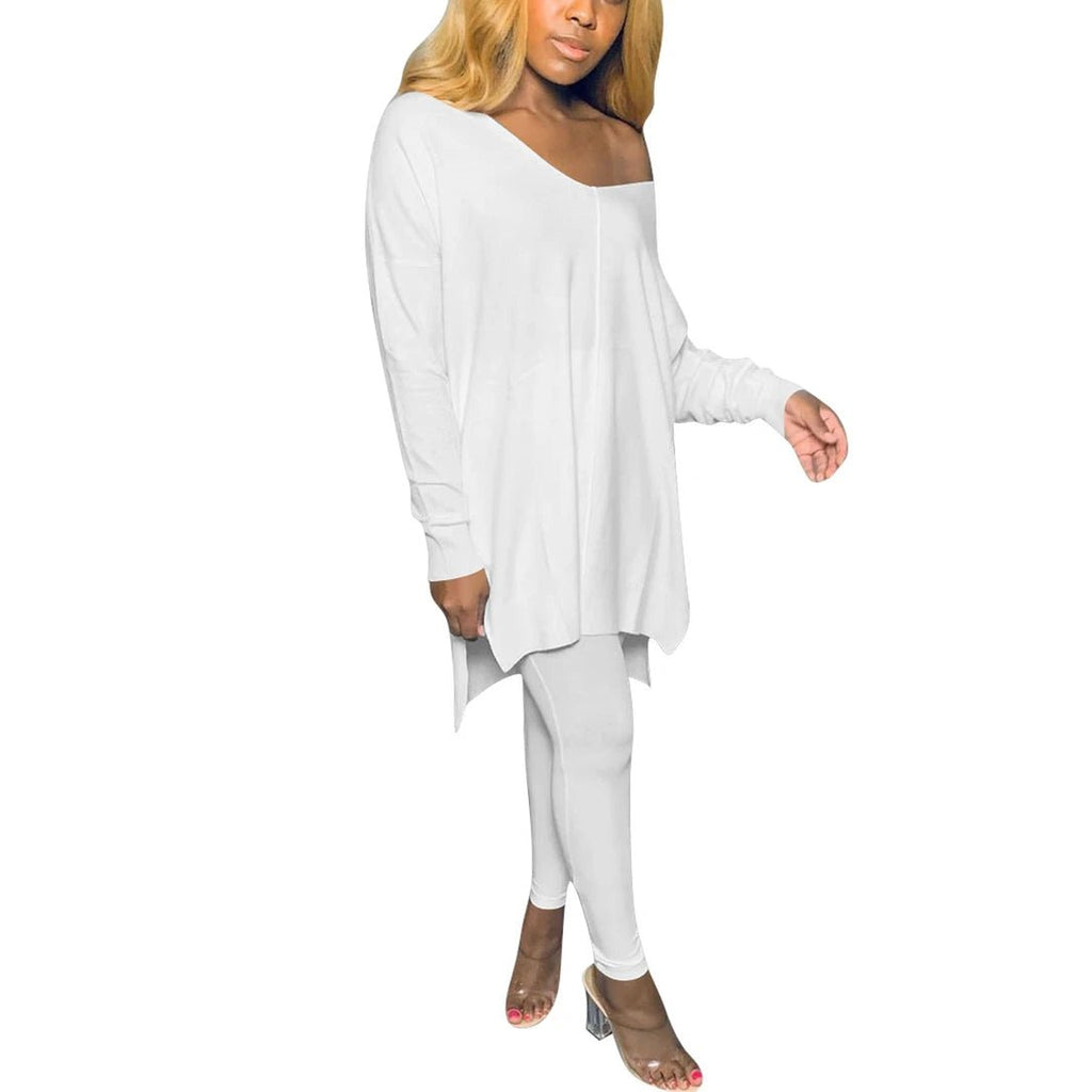 Long Off Shoulder Jersey and Leggings Set XD21