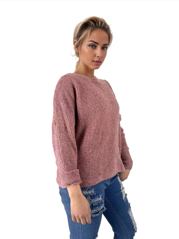 Long Sleeve Batwing Knitted Jersey