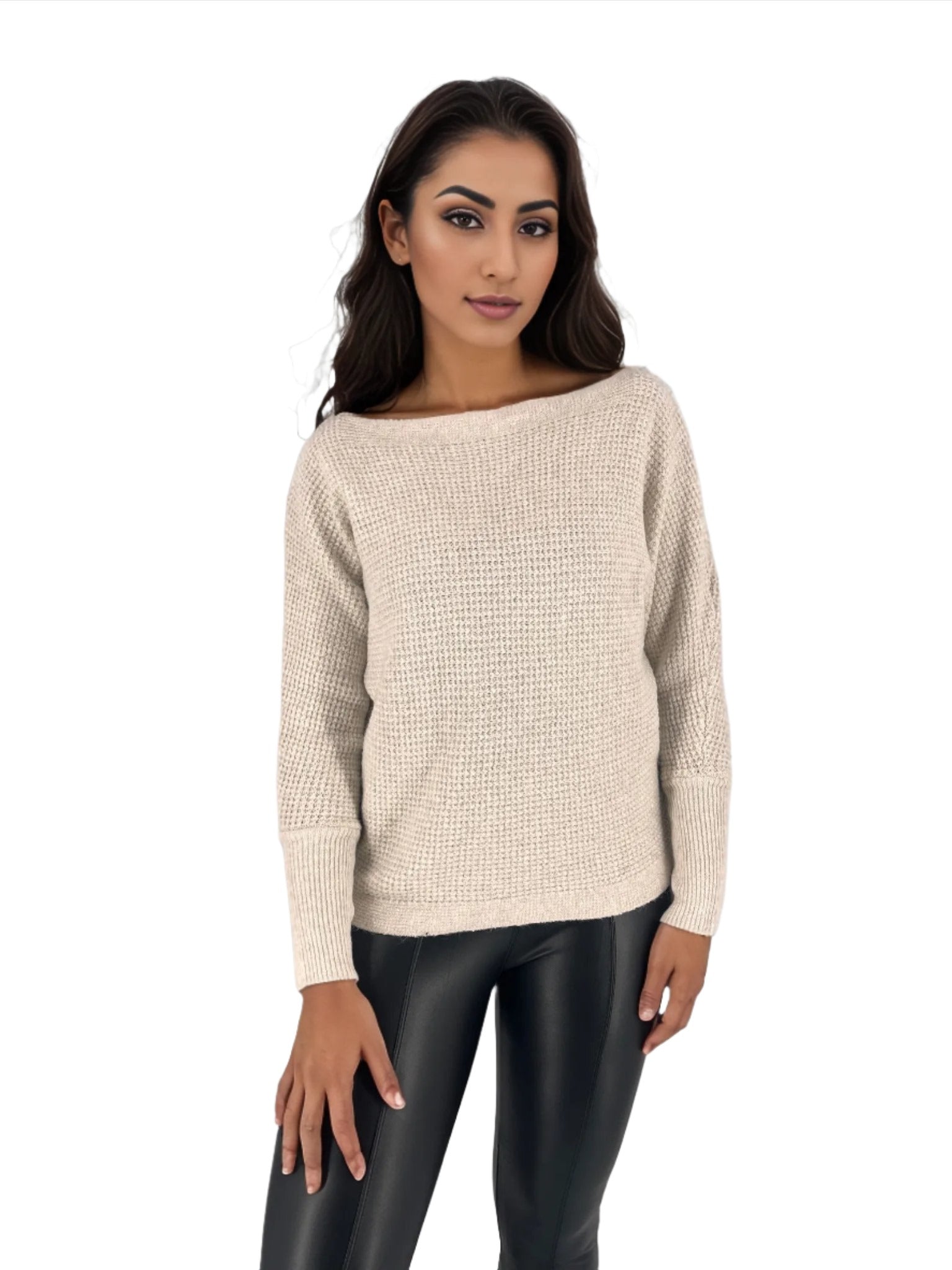 Long Sleeve Batwing Knitted Jersey XD21