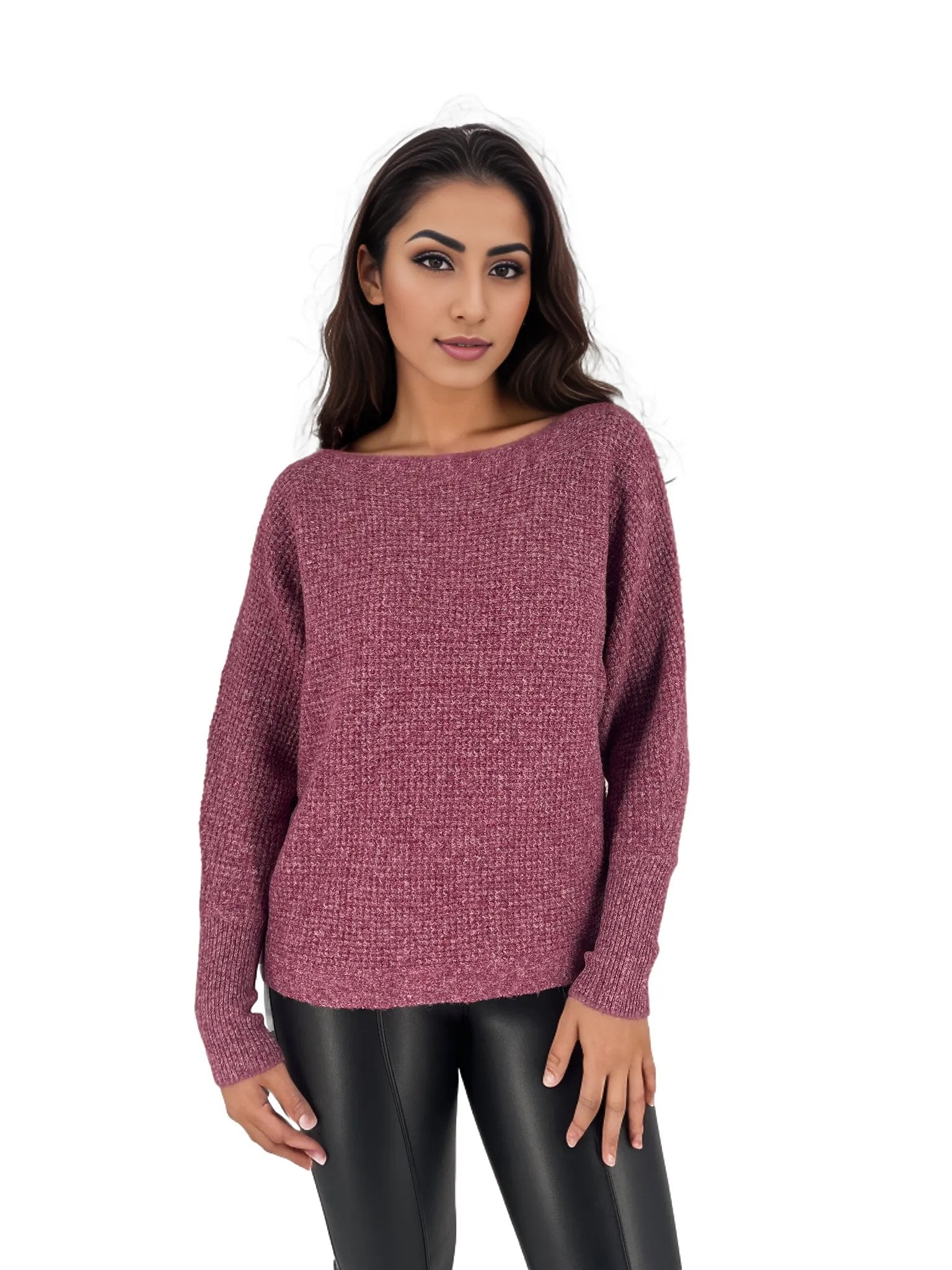 Long Sleeve Batwing Knitted Jersey XD21