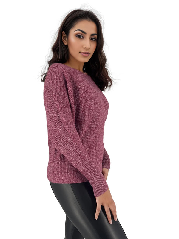 Long Sleeve Batwing Knitted Jersey