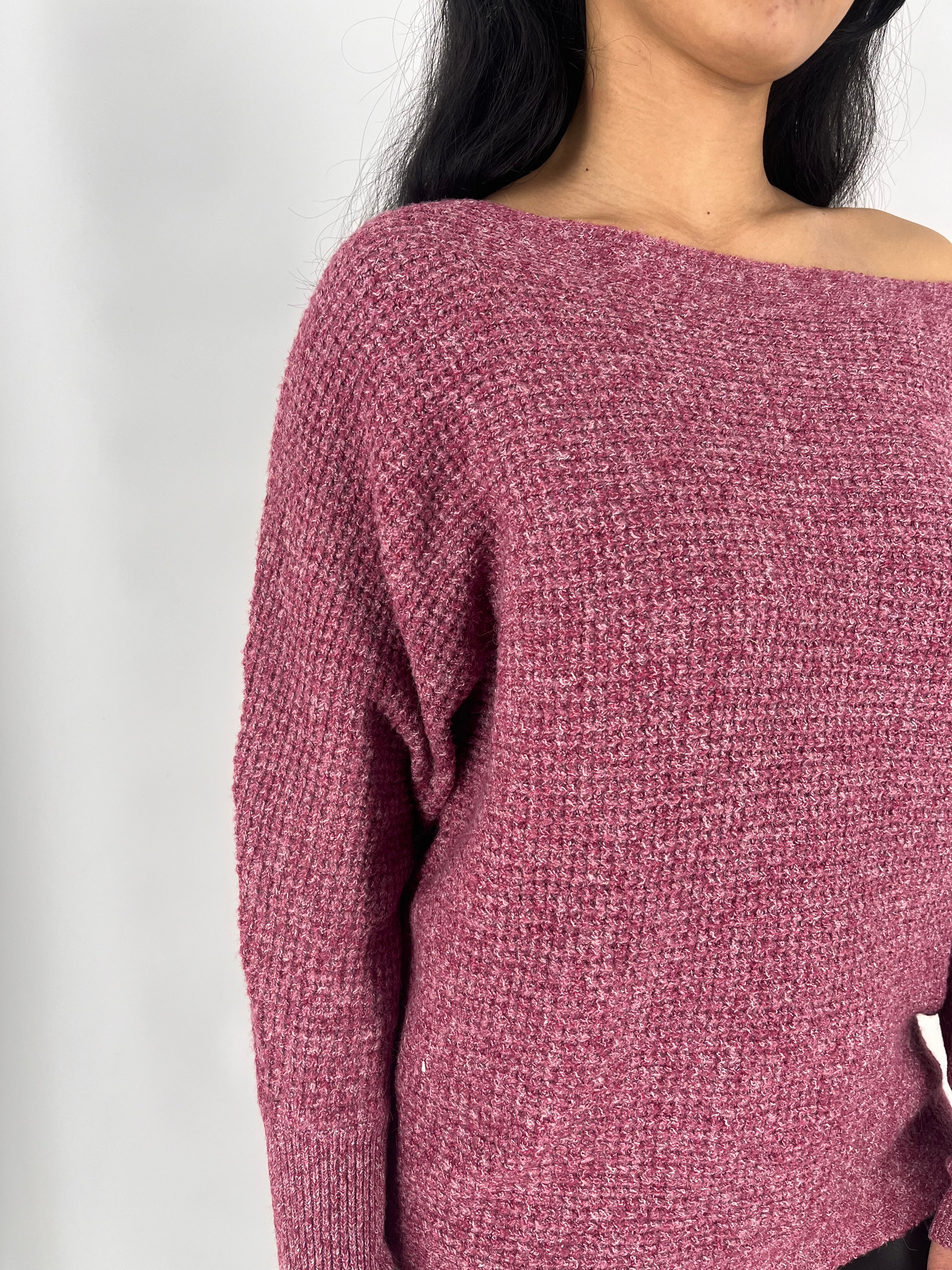 Long Sleeve Batwing Knitted Jersey XD21
