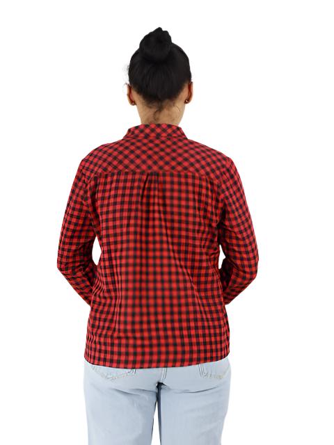 Long Sleeve Button Up Checkered Shirt XD21