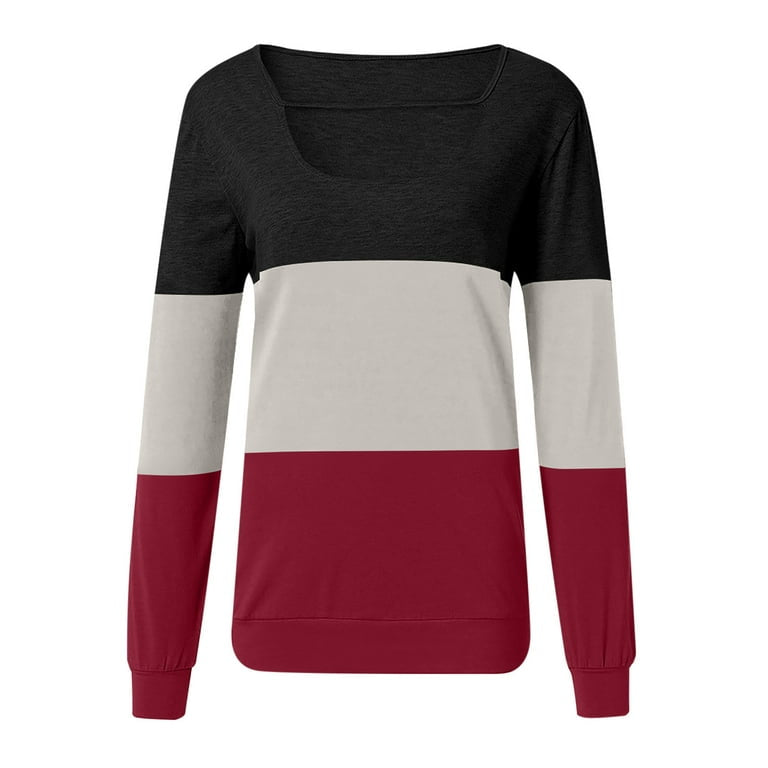 Long Sleeve Colourblock Regular T-Shirt XD21