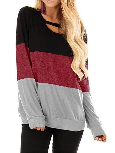 Long Sleeve Colourblock Regular T-Shirt XD21