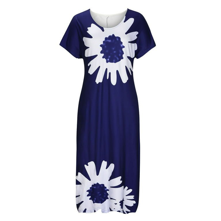 Long Slit Printed Maxi Dress XD21