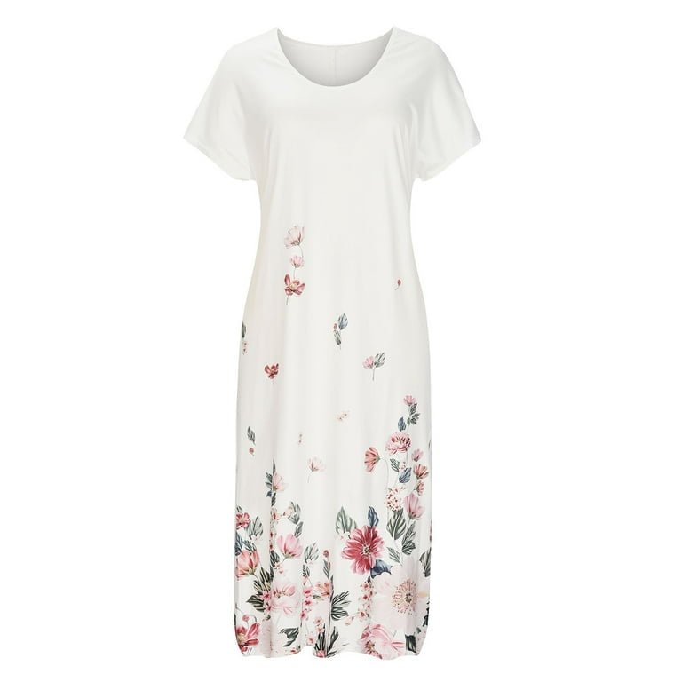 Long Slit Printed Maxi Dress XD21