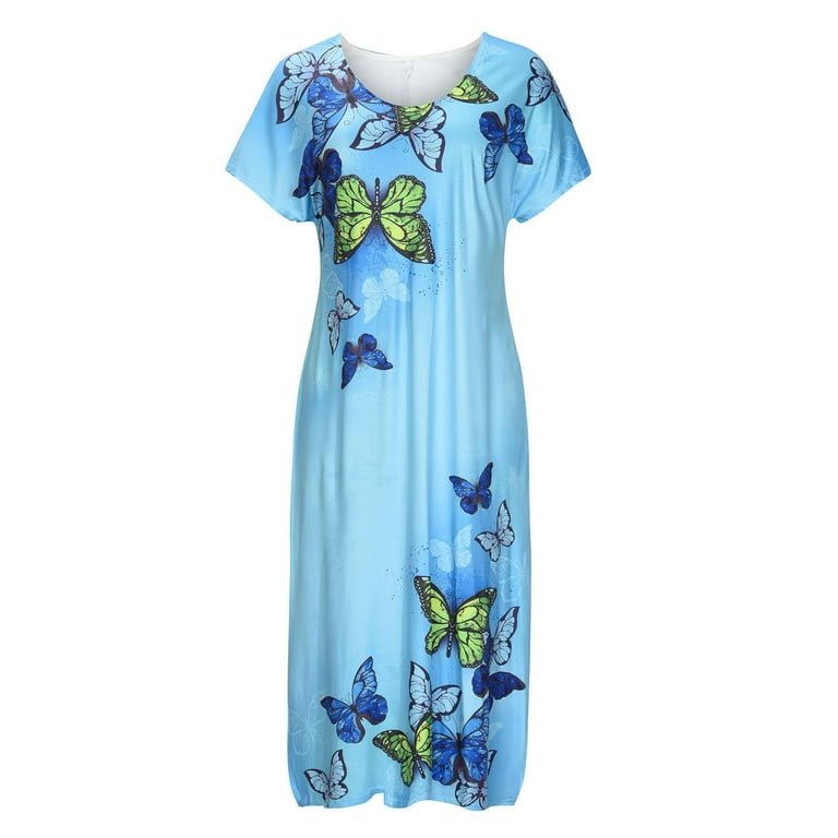 Long Slit Printed Maxi Dress XD21