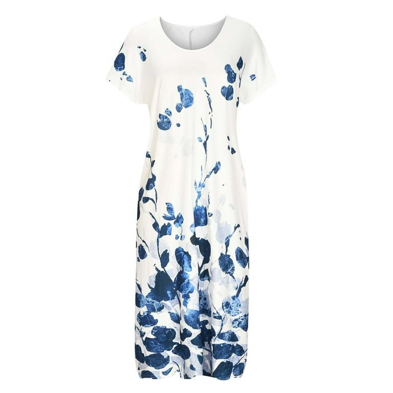 Long Slit Printed Maxi Dress XD21