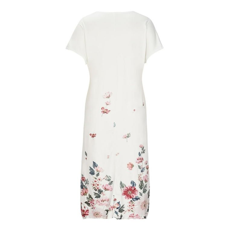 Long Slit Printed Maxi Dress XD21