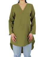 Long short v neck blouse XD21