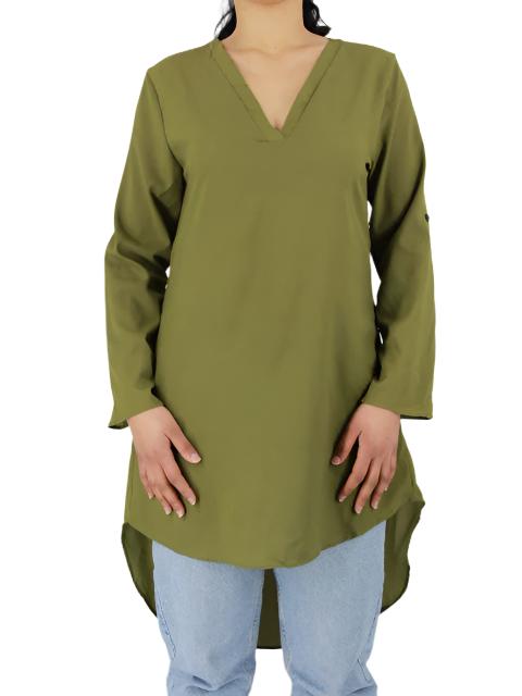Long short v neck blouse XD21