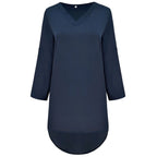 Long short v neck blouse XD21