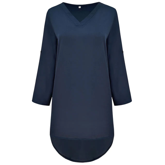 Long short v neck blouse XD21