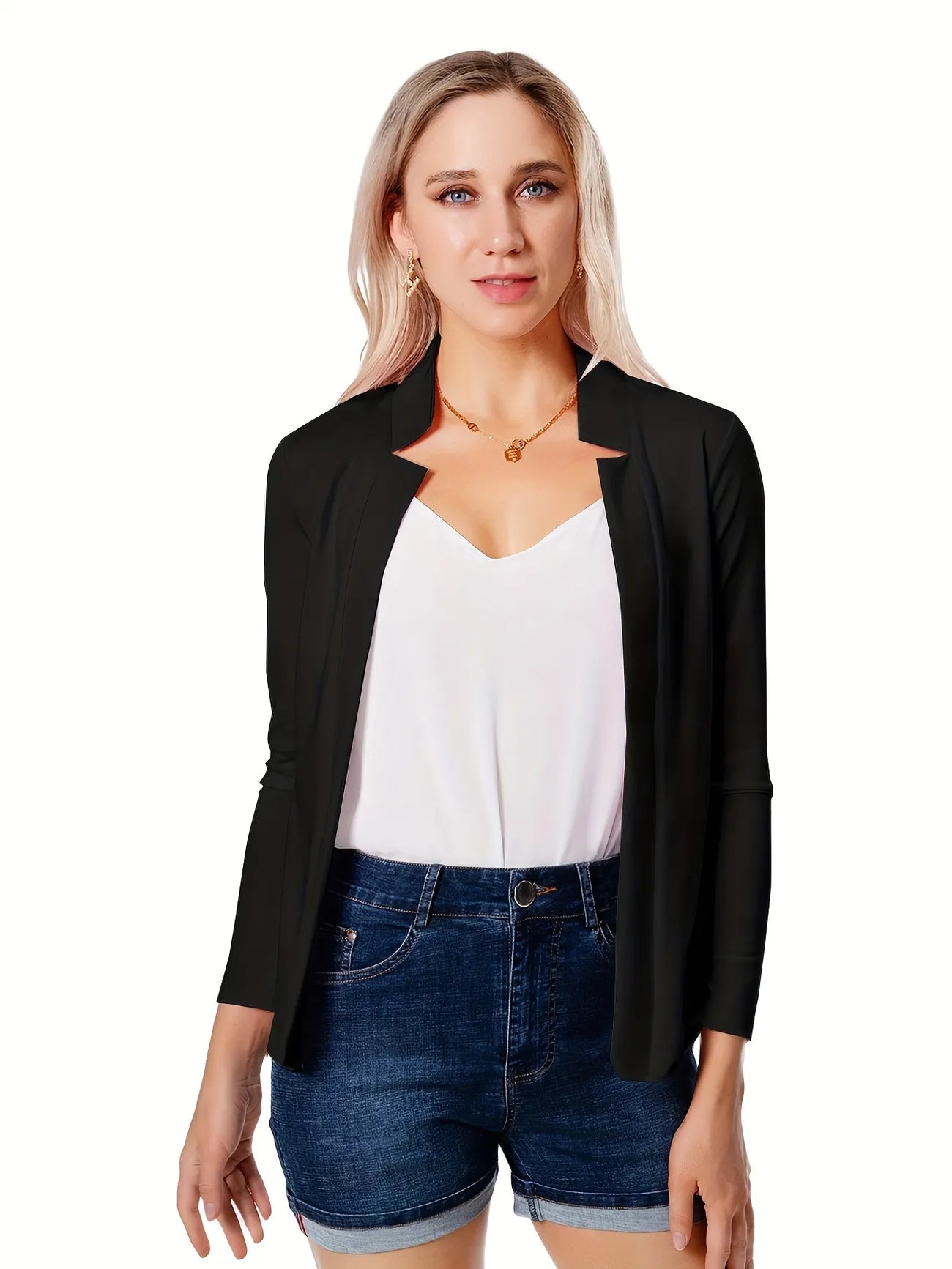 Long sleeve casual work blazer XD21