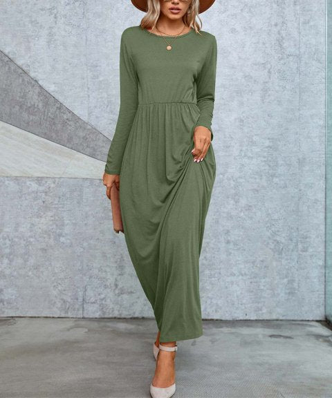 Long solid maxi dress XD21