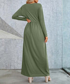 Long solid maxi dress XD21