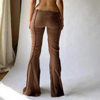 Low Waist Bell Bottoms Stretch Flare Pants - XD21
