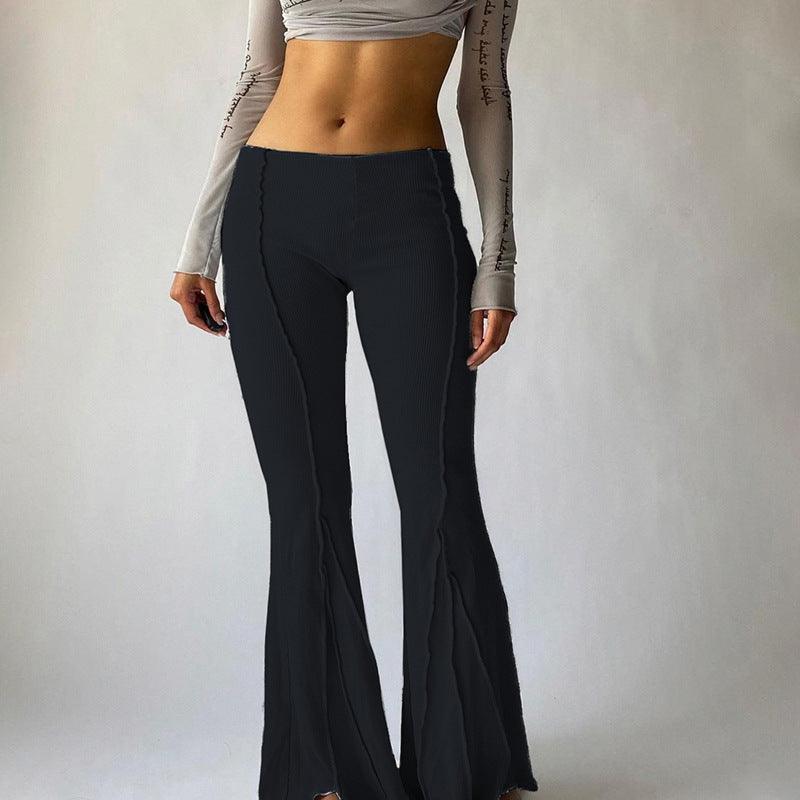 Low Waist Bell Bottoms Stretch Flare Pants - XD21
