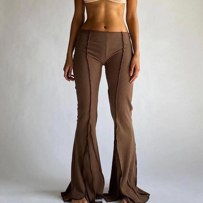 Low Waist Bell Bottoms Stretch Flare Pants - XD21