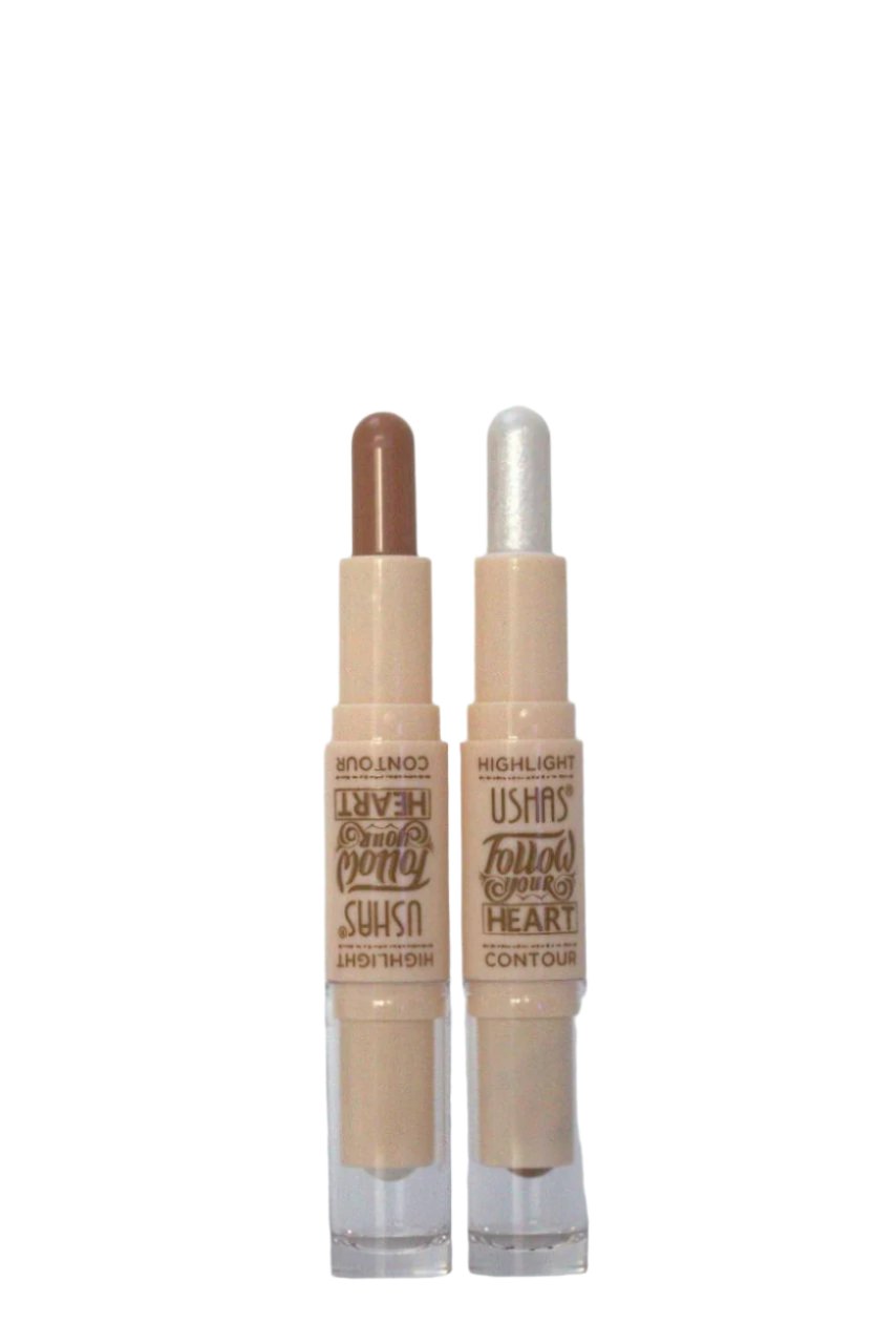 2-in-1 Contour and Highlighter Stick - Define and Illuminate Your Features Effortlessly!