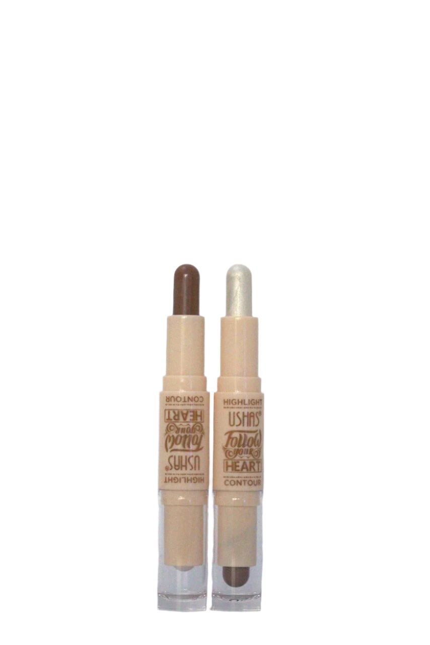 2-in-1 Contour and Highlighter Stick - Define and Illuminate Your Features Effortlessly!