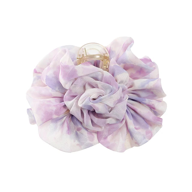 Marble floral big rose hair grip XD21