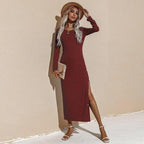 Maxi Dress O Neck Bodycon - XD21