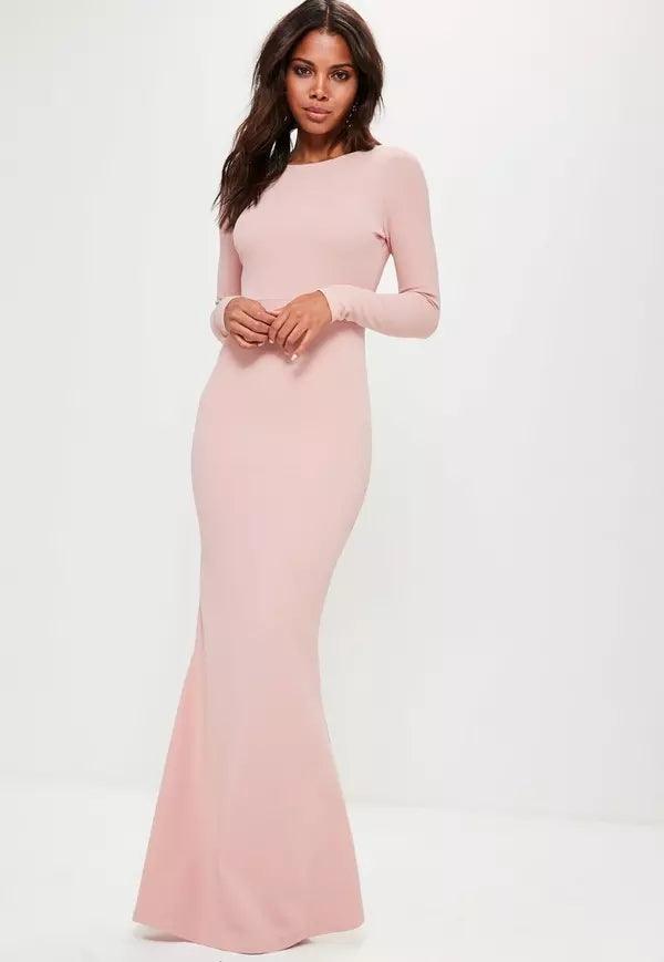 Mermaid Maxi Long Sleeve Dress S