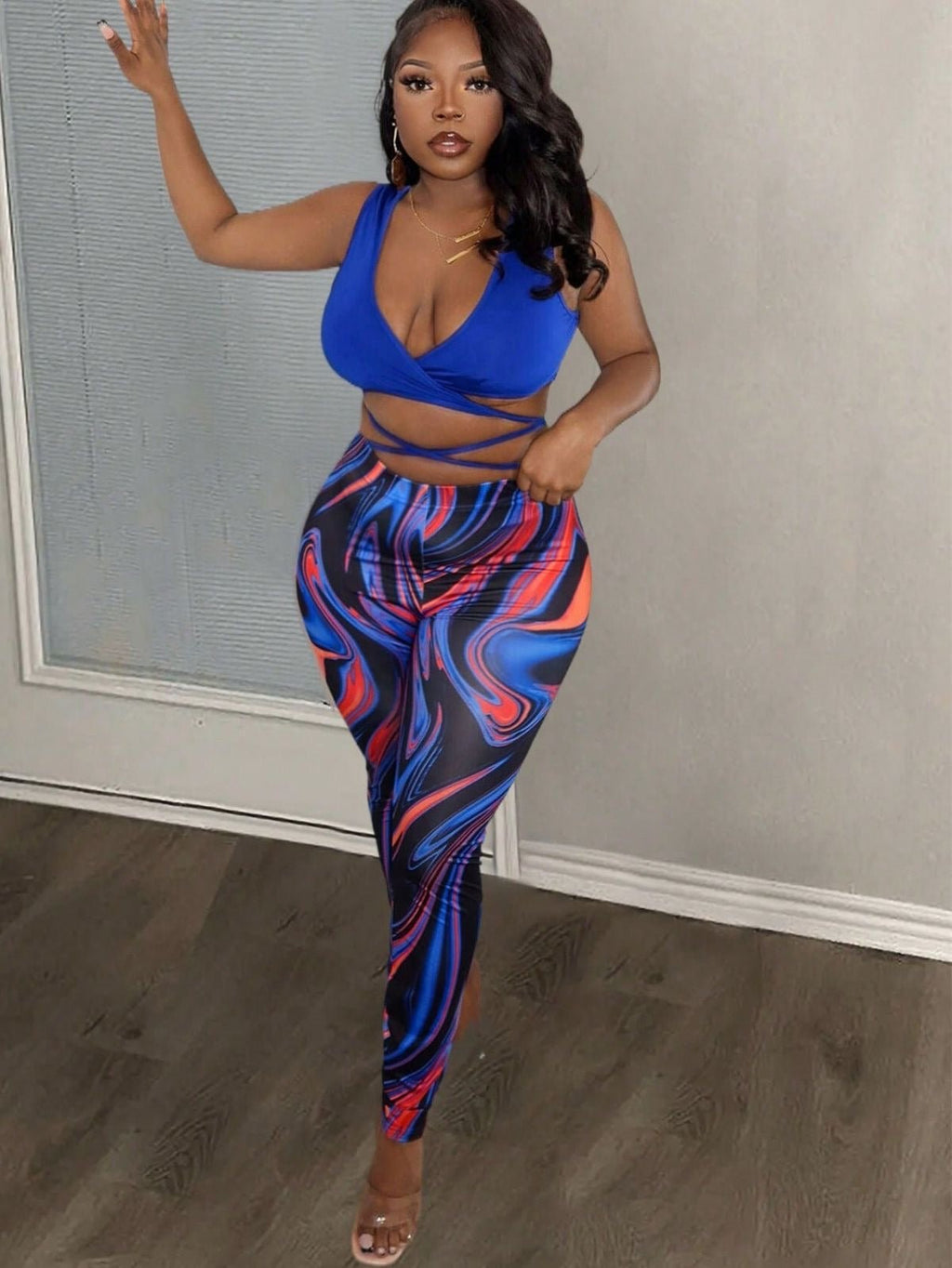 Mesh Leggings See Through Top and Pants Set XD21