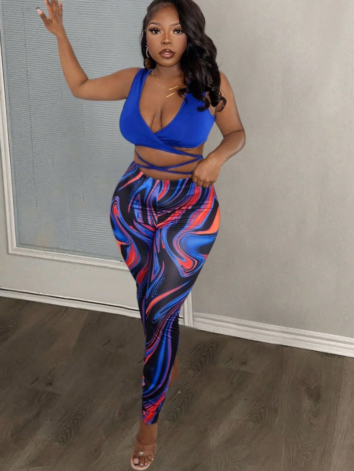 Mesh Leggings See Through Top and Pants Set XD21