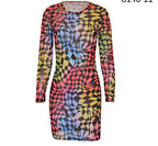 Mesh see through mini bodycon dress - XD21