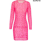 Mesh see through mini bodycon dress - XD21