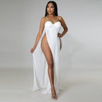 Sleeveless Nightclub Mesh Skirt One-piece Dress - XD21