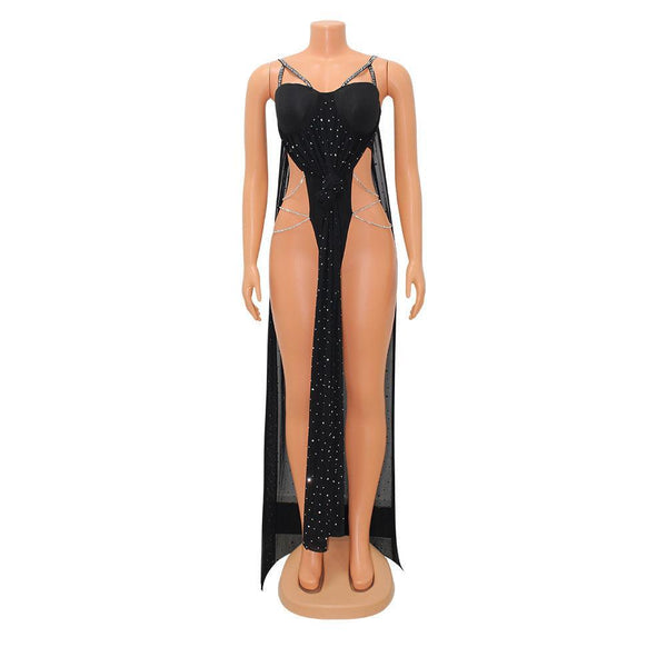 Mesh Skirt One-piece Dress