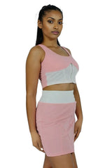 Mini Skirt And Crop Top Suit Skirt Two Piece Set XD21