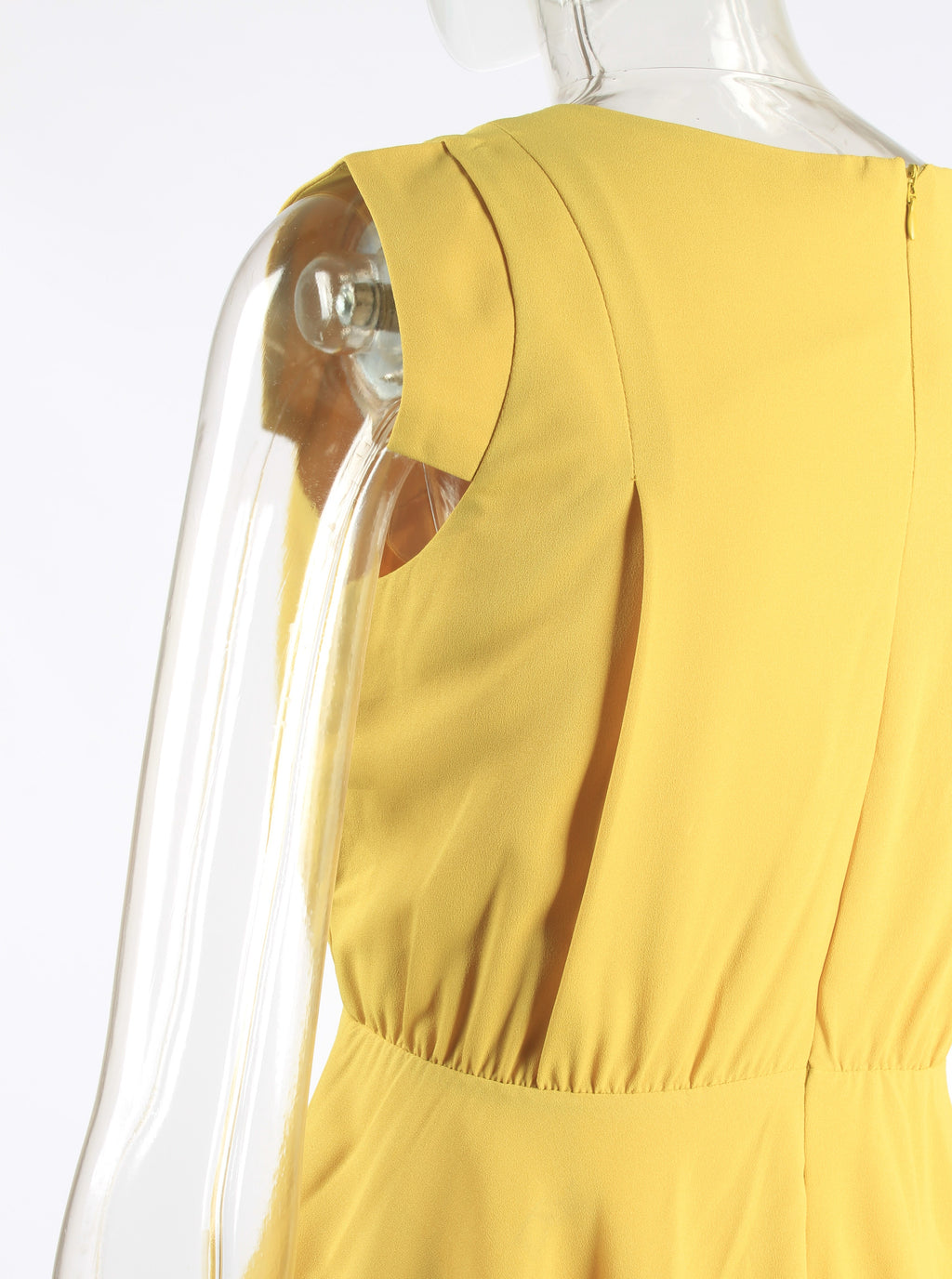 Mini elastic waist linen dress XD21