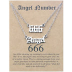 Minimalist Angel Numbers 2pc Necklace Set XD21