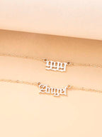 Minimalist Angel Numbers 2pc Necklace Set XD21