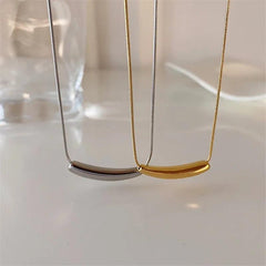 Minimalism Metal Peas Snake Chain Clavicle Necklace - XD21