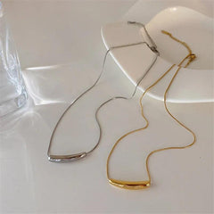 Minimalism Metal Peas Snake Chain Clavicle Necklace - XD21