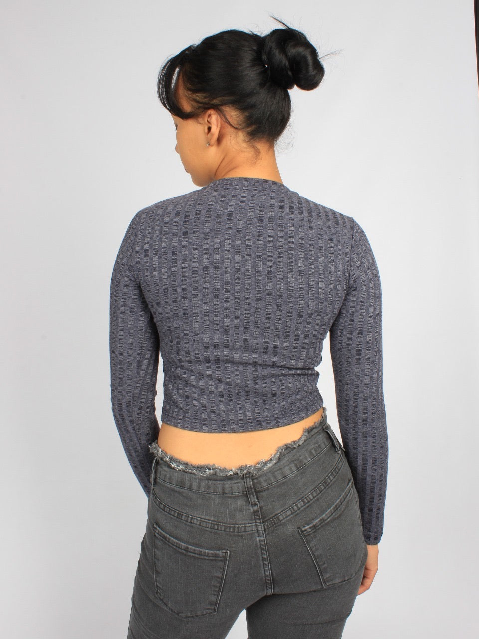 Mock Neck Long Sleeve Textured Top XD21